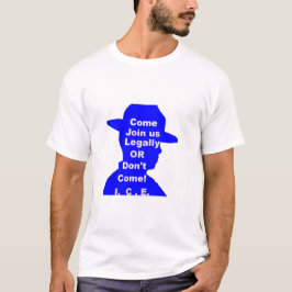 Camiseta Mensagem Negrita Silhueta – Declaração de Imigraçã