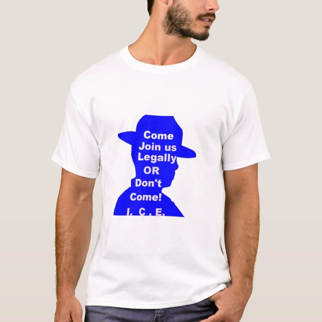 Camiseta Mensagem Negrita Silhueta – Declaração de Imigraçã (Frente)