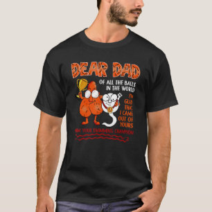 Camiseta Mensagem Para Pai No Dia de os pais, Caro Pai De T