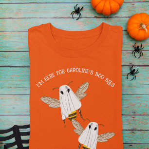 Camiseta Mensagem Personalizada Abelhas Boo Halloween Gráfi