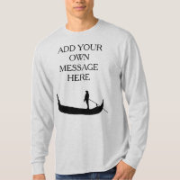 Mensagem Personalizada de Venice Gondola Silhouett