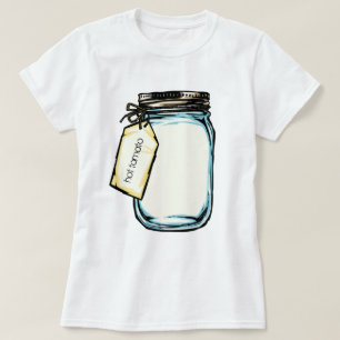 Camiseta Mensagem Personalizada do Jar de Canning