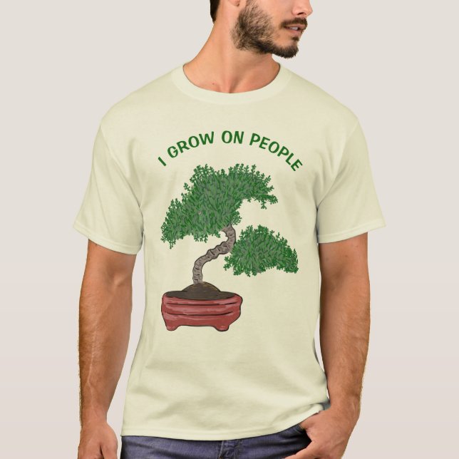 Camiseta Mensagem Personalizada - Gráfico de Árvore Bonsai  (Frente)
