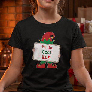 Camiseta Mensagem Personalizada para Meninas, Elfo Legal, F