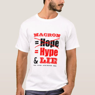 Camiseta Mensagem política francesa ao presidente do MACRO