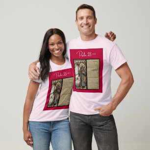 Camiseta Mensagem Salm - Salm 23 - Cor-de-rosa-Pequeno-Capa