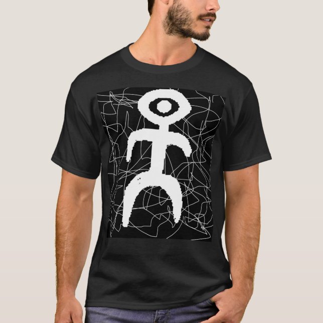 Camiseta Mensch em preto e branco (Frente)