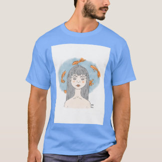 Camiseta Mental Aquarius Fish Girl Mermaid