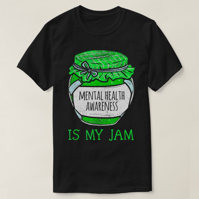 Camiseta Mental Health Awareness is My Jam s Human Brain fa (Frente do Design)
