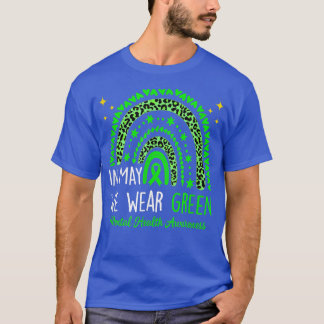 Camiseta Mental Health Awareness Rainbow In May We Wear Gre