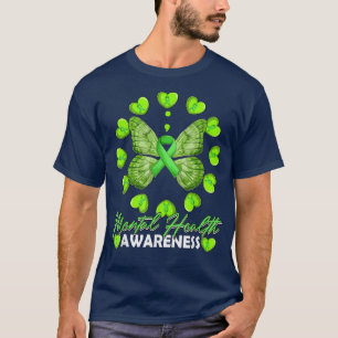 Camiseta Mental Health Awarness Month Heart Butterfly