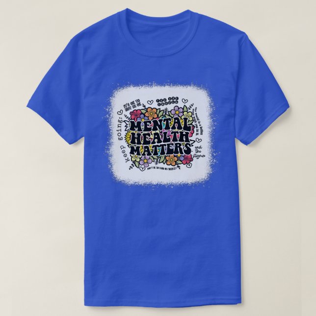 Camiseta Mental Health Matters Gift Human Brain Illness Awa (Frente do Design)