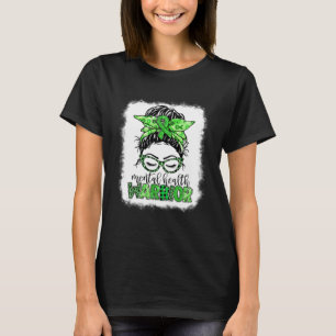 Camiseta Mental Health Warrior Messan Bun Woman Banhista