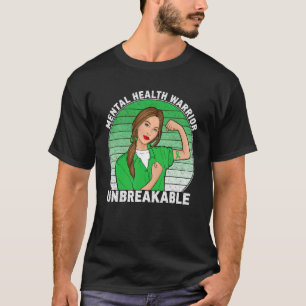 Camiseta Mental Health Warrior Unbreakable Awareness Month