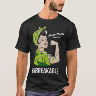 Camiseta Mental Health Warrior Unbreakable Awareness Month