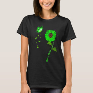 Camiseta Mental Saúde Consciência Borboleta Verde