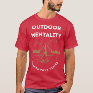 Camiseta Mentalidade ao ar livre desperta seus sentidos clá