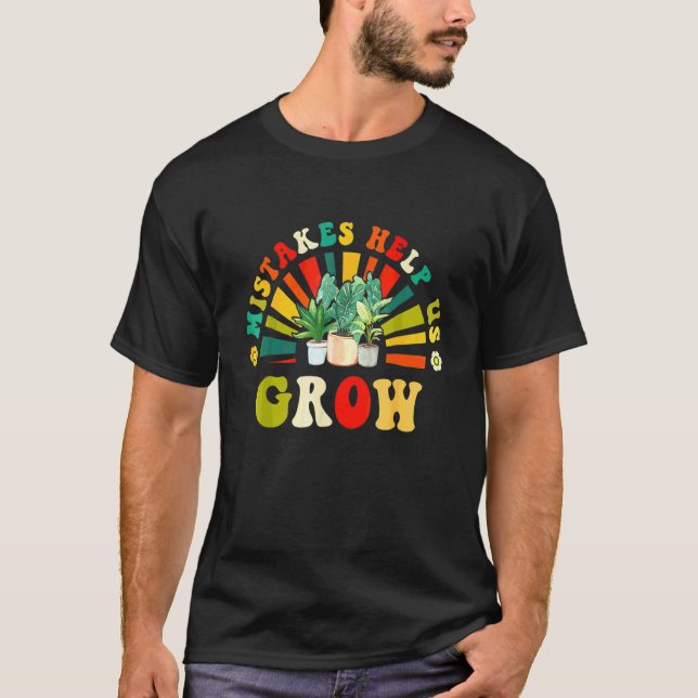 Camiseta Mentalidade de Crescimento Groovy Professores Retr (Frente)