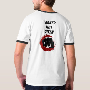Camiseta Mentalidade de Faixa Preta de Karatê Motivação de