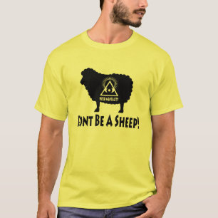 Camiseta Mentalidade do rebanho - não seja um t-shirt dos