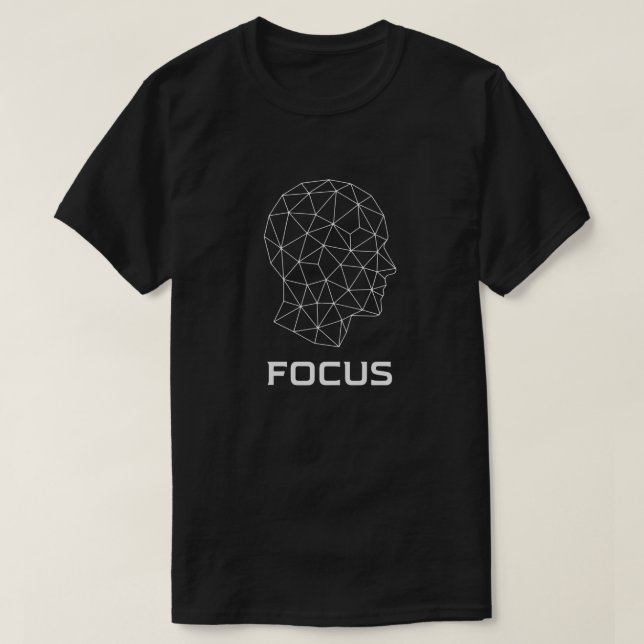 Camiseta Mentalidade Geométrica Radiante Arte de Linha (Frente do Design)