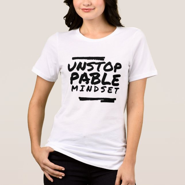Camiseta Mentalidade Imparável – Citação Motivacio (Frente)