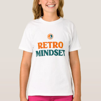Camiseta Mentalidade Retrô Sinal de Paz Estética Vintage An