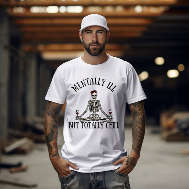 Camiseta Mentalmente doente, mas com citações engraçadas (Criador carregado)