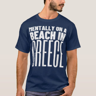 Camiseta Mentalmente Em Uma Praia Na Grécia - Medusa Grego 