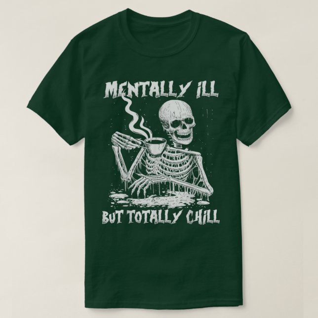 Camiseta Mentalmente, eu vou, mas vou calar completamente o (Frente do Design)