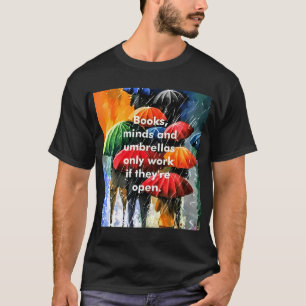 Camiseta Mente aberta, livros abertos