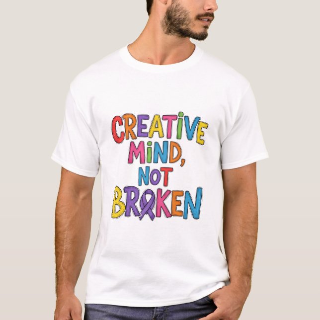 Camiseta Mente Criativa, Não Quebrada (Frente)