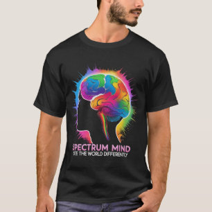 Camiseta Mente do Espectro - Arte Colorida sobre Neurodiver