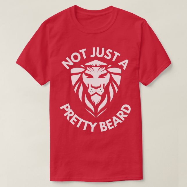 Camiseta Mente Não Apenas Uma Cara De Leão De Barba Bonito (Frente do Design)