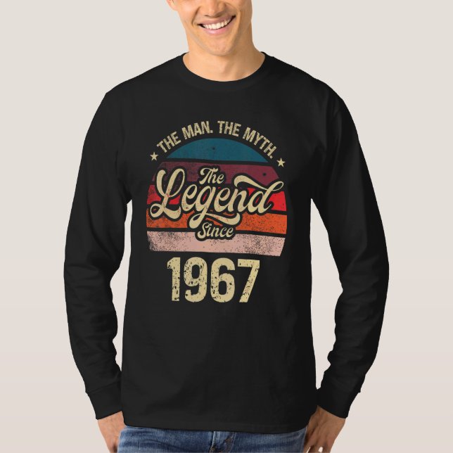 Camiseta Mente O Homem A Lenda Desde O Nascimento De 1967 (Frente)