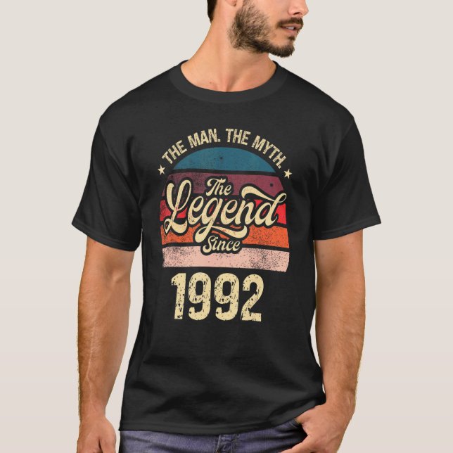Camiseta Mente O Homem A Lenda Desde O Nascimento De 1992 (Frente)