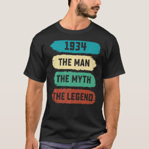 Camiseta Mente O Homem Mito Legenda 1934 88º Aniversário Po