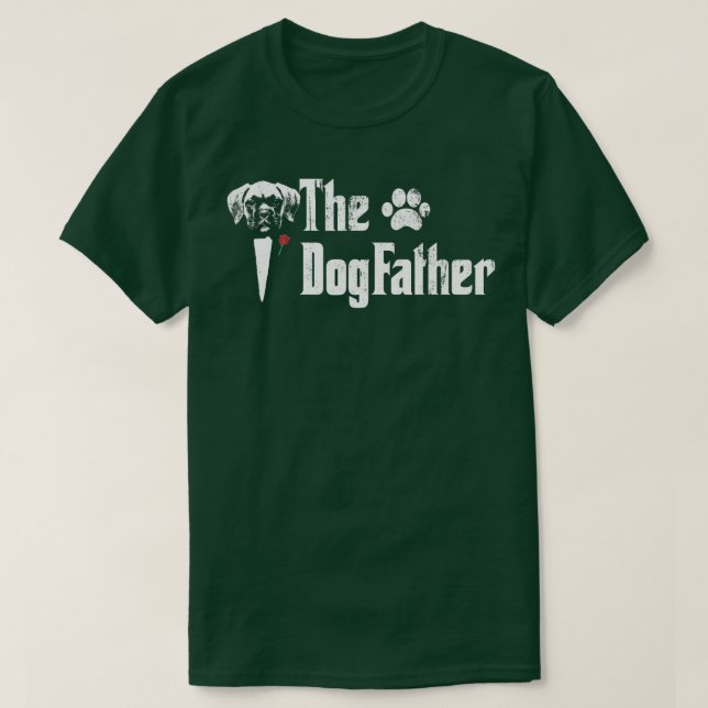Camiseta Mente o Pai de Boxer Boxer Dog Gift (Frente do Design)