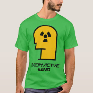 Camiseta Mente Radioativa com Forma de Cabeça em Cor Amarel