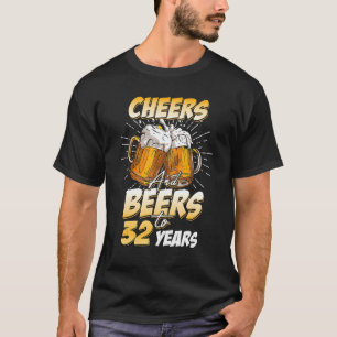 Camiseta Mente Saúde E Cerveja Aos 32 Anos De Idade 32