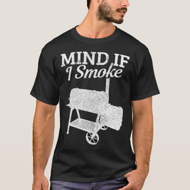 Camiseta Mente Se Fumar Churrasco Grelha Fumando Carne Engr (Frente)