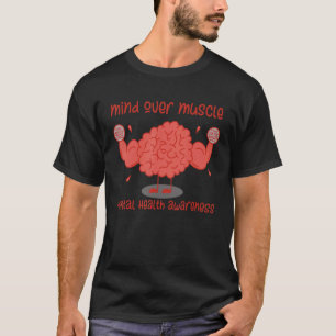 Camiseta Mente Sobre Músculo Cérebro Forte
