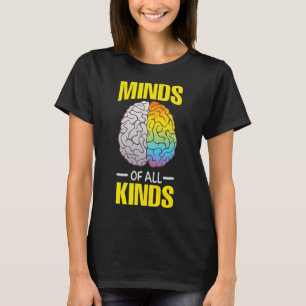 Camiseta Mentes De Todos Os Tipos De Neurodiversidade AHDH