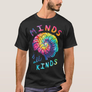 Camiseta Mentes De Todos Os Tipos De Neurodiversidade Tie D