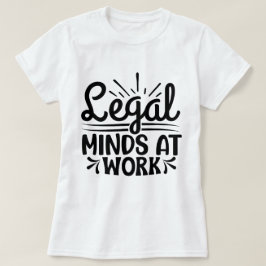 Camiseta Mentes legais no trabalho Oferta de Justiça de Adv