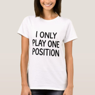 Camiseta Mentira Branca de Volei Eu Só Jogo Uma Posição