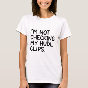 Camiseta Mentira Branca de Volei Não Verificar Meus Clipes