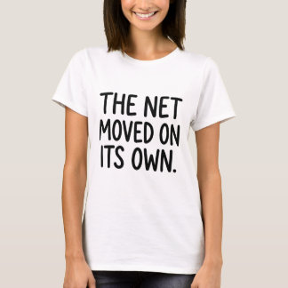 Camiseta Mentira Branca Divertida de Volei A Rede se Moveu