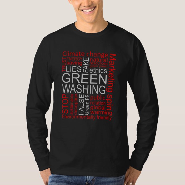 Camiseta Mentira Falso de lavagem em Greenpeace (Frente)