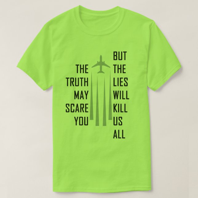 Camiseta Mentiras de Chemtrail (Frente do Design)
